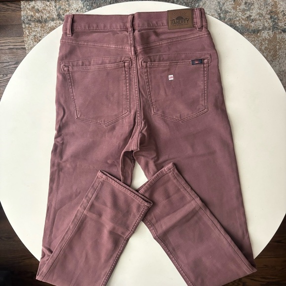 Faherty Stretch Terry 5-Pocket Pant Burgandy Men’s 28x32 Slim Fit NWOT - Picture 6 of 8